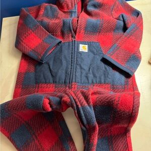 Carhartt Red and Blue Fleece Garment